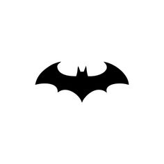 the batman symbol is shown in black and white