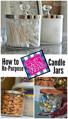 how to re - purpose candles in jars