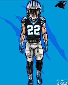 a drawing of a football player with the number 22 on his uniform