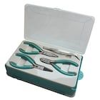 a set of surgical instruments in a case