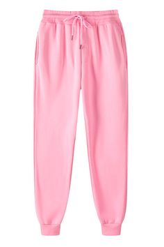 Kawaii Solid Pink Soufflé Color Women Pants For Sports Woman Trousers, Winter Streetwear, Trousers Casual, Trouser Pocket, Workout Running, Fashion Joggers, Mens Sweatpants, Type Of Pants, Style Classique