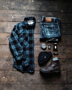 Country Grunge Outfits Men, Men’s Fall Fashion Country, Men’s Country Fall Outfit, Flannel Outfits Men Country, Men’s Lumberjack Style, Men Fashion Casual Shirts, Concept Clothing, Men Stylish Dress, Street Fashion Men Streetwear