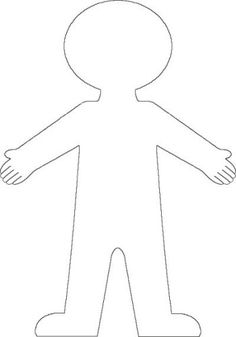 the outline of a person standing with his arms spread out