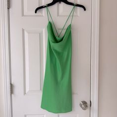 Ties In The Back Tag Removed; Never Worn *** Price Firm. There Are No Returns Or Refunds So Please Ask Questions. All Photos Are Of The Actual Item Being Sold & Shipped. *** Green Midi Dress With Spaghetti Straps For Daywear, Green Spaghetti Strap Midi Dress For Daywear, Green Spaghetti Straps Midi Dress For Daywear, Green Mini Dress With Spaghetti Straps For Daywear, Green Spaghetti Strap Mini Dress For Daywear, Fitted Green Slip Dress For Daywear, Zara Green Spaghetti Strap Dress, Zara Green Daywear Dress, Satin Slip Dress