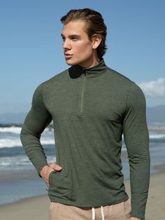 This is Aha moment!
 This is Aha moment!
We created this men's top using four-way stretch, breathable fabric to provide maximum comfort and flexibility during activity. The mock collar and half-zip closure envelop the neck for extra warmth, while the moisture-wicking material keeps the wearer cool and dry. Functional details like the zippered side pocket and reflective logo were added for utility and style. Flat-lock seams prevent skin irritation during repetitive motions, making this the ideal Solid Color Half-zip Moisture-wicking Activewear, Solid Color Moisture-wicking Half-zip Activewear, Solid Moisture-wicking Half-zip Activewear, Functional Solid Color Half-zip Activewear, Solid Half-zip Activewear For Sports, Solid Color Half-zip Activewear For Sports, Athleisure Half-zip Top For Outdoor Activities, Versatile Moisture-wicking Half-zip Activewear, Breathable Half-zip Sports Tops