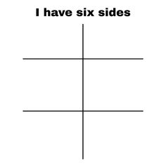 a cross that says i have six sides