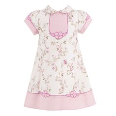 Introducing our Flora Girl Dress, an adorable addition to your child's fall wardrobe. Made from luxurious Spanish fabric, this adorable bubble features intricate embroidered flowers on the chest, body, and sleeves capturing the essence of autumn gardenias. Personalize it with a monogram to make it uniquely yours. Celebrate fall with the most elevated and delightful piece for your little one. Fitted Floral Dress With Floral Applique For Garden Party, Cute Floral Applique Dresses For Garden Party, Spring Floral Embroidered Dress For Dress-up, Floral Embroidered Dress For Spring Dress-up, Spring Dresses With Floral Embroidery For Dress-up, Embroidered Dresses For Garden Party, Spring Cotton Dress With Floral Applique, Elegant Floral Print Dress For Dress-up, Spring Cotton Floral Embroidery Dress