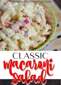 this classic macaroni salad is made with only three ingredients