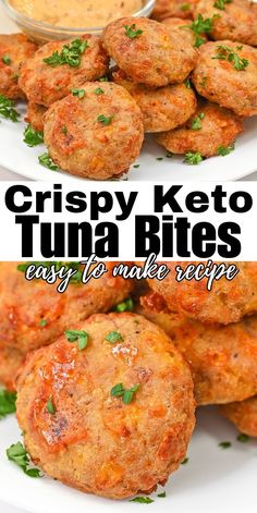 crispy keto tuna bites are an easy to make appetizer