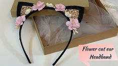 Band Videos, Diy Hair Clips, Cat Ears Girl, Cat Headband, Headband Diy, Cat Ear Headband, Flower Cat, Headband Tutorial, Hair Clips Diy