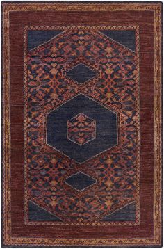 This Surya Haven HVN-1216 rug embodies a traditional design that is rich in color and historyHand-knotted construction that ensures each rug is a unique piece of artful craft Features dark and warm shades in burgundy, dark red, eggplant and burnt orange hues A low pile means less shedding and less clean-up Crafted from soft breathable wool that is resistant to moisture Produced in India by expert craftsmen Spot clean and vacuum on low Professional cleaning recommended | Surya Traditional / Orien March Colors, Surya Rug, Surya Rugs, Rug Direct, Orange Area Rug, Classic Rugs, Purple Rug, Exquisite Rugs, Mellow Yellow