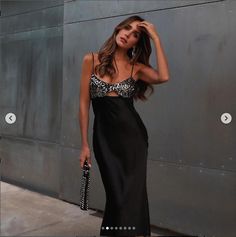 Trendy Fashion ZARA BNWT CONTRAST SEQUINNED SLIP DRESS BLACK ALL SIZES REF. 8741/269, Womens Dresses Long Fitted Dresses, Backless Maxi Dresses, Sling Dress, Lingerie Dress, Suspender Dress, Cutout Dress, Lingerie Fashion, Zara Black, Club Dresses