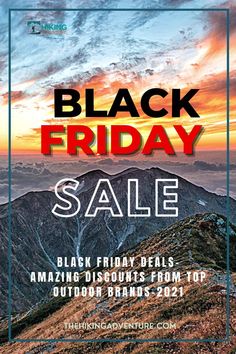 black friday sale with mountains in the background