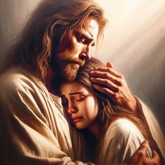 Hugging Jesus Wallpaper, Jesus And Daughter Wallpaper, God Hugging Girl, Jesus Protecting Us, Jesus Asthetic Picture, Crying To Jesus, Jesus Comforting Woman, Lds Pictures Of Jesus Christ, Jesus Holding Me