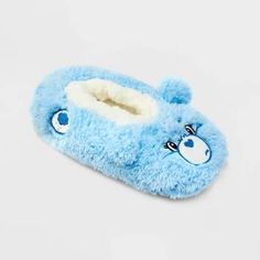 Women's Care Bears Pull-On Slipper Socks with Grippers - Pink S/M Care Bear Slippers, Grumpy Care Bear, Grumpy Bear, Bear Slippers, Bear Character, Bedroom Slippers, Cute Accessories, Round Toe Shoes, Bear Ears