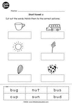 worksheet for beginning and ending sounds with pictures to help kids learn how to read