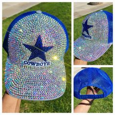 the cowboy hat has been made out of sequins