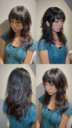 Instagram : Haircut @9hahoi  https://www.instagram.com/9hahoi/ #hair #shorthair #hairstyle  #haircut #hairstylist #mullet  #hairdesign #hanoi #vietnam #vietnamese #so9hahoi #xomhahoi #9xomhahoi #9hahoi How To Do Hair For Pictures, 2004 Hairstyles, Haircut Idea For Medium Hair, Hair Ideas Female, Hime Haircut Wavy Hair, Jellyfish Haircut Black Woman, Asian Hair Shag, Perm Layered Hair, Mullet Unstyled