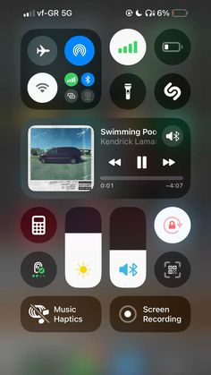 an iphone screen with various icons on it