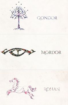 four different types of logos on white paper