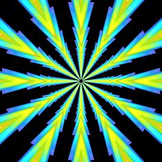 an abstract background with blue, yellow and green lines in the shape of a star