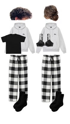 Matching Outfits Best Friend, Couple Matching Outfits, Couple Fits, Couple Pajamas, Matching Pjs, Cute Couple Outfits, Cute Relationship Photos, Trendy Outfits For Teens, Cute Lazy Day Outfits