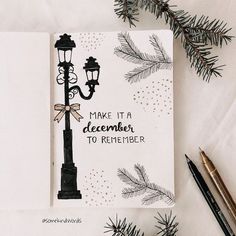 a christmas card with the words make it a december to remember written in black and white