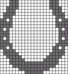 a black and white cross stitch pattern with squares in the shape of an oval, rectangle