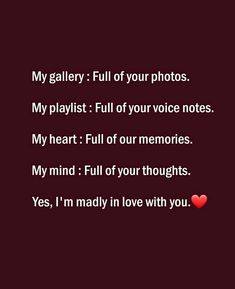 an image with the words'my gallery full of your photos'in red and black