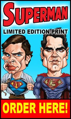 two supermans with the words, our new superman limited print order here