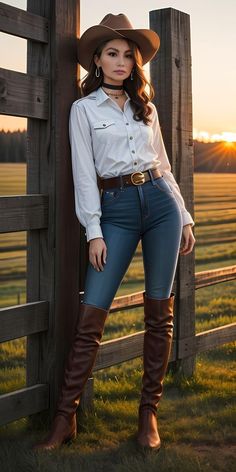 Ladies Cowboy Boots Outfits, Cowboy Look For Women, Cowboy Women Outfits, Cow Boy Outfit Women, Cowboy Inspired Outfit, Wild West Outfit Women, Hispanic Outfits Style, Old Western Outfits Women, Classy Cowgirl Outfits