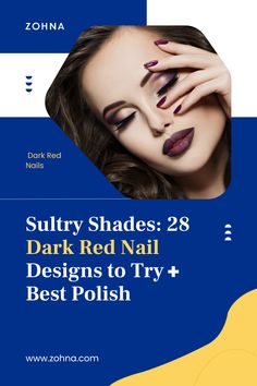 Discover the link between dark red nails and romantic allure. Explore 28 designs & top polishes! Dark Red Nail Designs, Dark Red Ombre, Dark Red Nail Polish, Romantic Attraction, Nail Nail Designs, Red Chrome Nails, Red Stiletto Nails, Red Ombre Nails, Red And Gold Nails