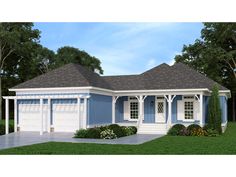 this is an artist's rendering of the cottage style house plans for small homes