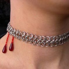 Make sure you get noticed with the Bloodlust Choker Necklace! This enticing accessory features a vampire blood inspired design that comes in three different options - choose the one that best complements your style. With the Bloodlust Choker Necklace, you'll be sure to turn some heads... (and maybe even a few necks!) Vampire Accessories, Vampire Choker, Necklace Vampire, Kiss Necklace, Vampire Bite, Vampire Necklace, Vampire Jewelry, Vampire Blood, Vampire Kiss