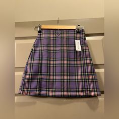 Brand New Purple Pleated Skirt, Purple Plaid Skirt, Purple Plaid, Plaid Skirt, Plaid Skirts, Pacsun, Color Purple, Pleated Skirt, Fantasia