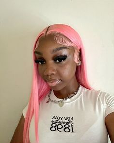 Pink Lace Front Wig, Hair Tea, Basketball Hairstyles, Short Box Braids Hairstyles, Bold Hair Color, Sew In Hairstyles, Birthday Hairstyles, Dyed Natural Hair