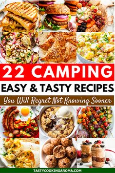 22 Creative Camping Recipes for Every Camper Camp Dinners, Camping Food Recipes, Easy Camping Food, Easy Camp, Campfire Desserts, Make Ahead Breakfast Casserole