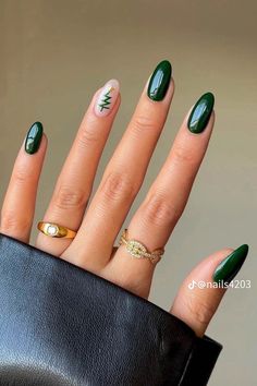 Christmas Tree Nails, Tree Nails, Nails Christmas, Thanksgiving Nails, Festival Nails