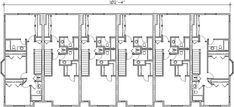 the floor plan for an office building with multiple floors and staircases on each level