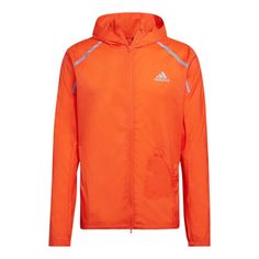 adidas Marathon Jkt Logo HL6508 (Men's/Zipper/Stripe/Solid Color) Adidas Track Jacket With Three Stripes For Outdoor Activities, Sporty Track Jacket With Zip Fly, Zipper, Adidas, ? Logo