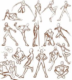 various poses and gestures for the character in this video game, i hope they are able to