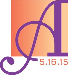 an orange and purple logo with the letter a in it's center, as well as two letters that read 5 16 15