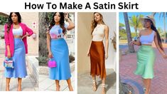 Satin Skirt, Easy Tutorial, African Fashion, Satin, Share It, With Friends, Sewing, Friends Family, Skirt