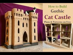 the cat castle is made out of cardboard