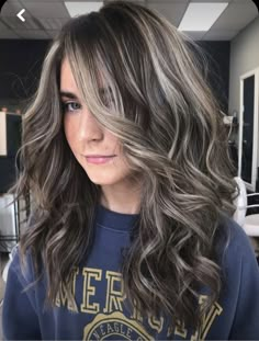 Dark Brunette Hair, Dark Brunette, Dark Hair With Highlights, Beautiful Hair Color, Blending Gray Hair, Gray Hair Highlights, Highlights Brown Hair