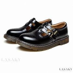 Lasaky - Luxurious Low-Heeled Mary Janes with Plush Inner Lining Girls Shoes Teenage, Mary Jane Shoes Flat, Beautiful High Heels, Cute Flats, Mary Jane Pumps, Mary Jane Heels, Mary Jane Flats, Jane Shoes, Thick Heels