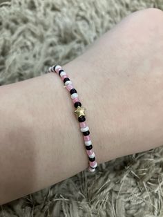 Pink Star Bracelet Villa Park, Pink Star, Star Bracelet, Pink Stars, Bead Bracelets, Jewelry Bracelets, Beaded Bracelets, Villa, Ships