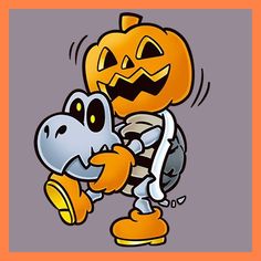 an image of a cartoon character with a pumpkin