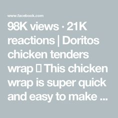 98K views · 21K reactions | Doritos chicken tenders wrap 😍

This chicken wrap is super quick and easy to make - it’s crispy, crunchy, juicy, saucy, fresh and just tastes so good 🤌

All you need is:

1 tortilla wrap
Half a tomato, diced
Iceberg lettuce, shredded

For the sauce:
2 tbsp Mayo
2 tsp Ketchup
1 tsp hot sauce
1/2 tsp Worcestershire sauce
1/4 tsp garlic powder
1 tsp yellow mustard

Full recipe for the Doritos chicken tenders - see my recent reel 🫶

Enjoy!
#fitwaffle #fitwafflekitchen #lunch #easyrecipes #chickenrecipes | Fitwaffle | Eloise Head