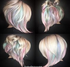 Blonde Scene Hair, Pastel Hair Colors, Med Hair, Rocker Hair, Vivid Hair, Dyed Hair Pastel, Hair Highlights And Lowlights, Vivid Hair Color